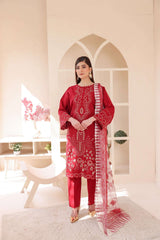 3 Piece – Embroidered Cotton Suit # 14