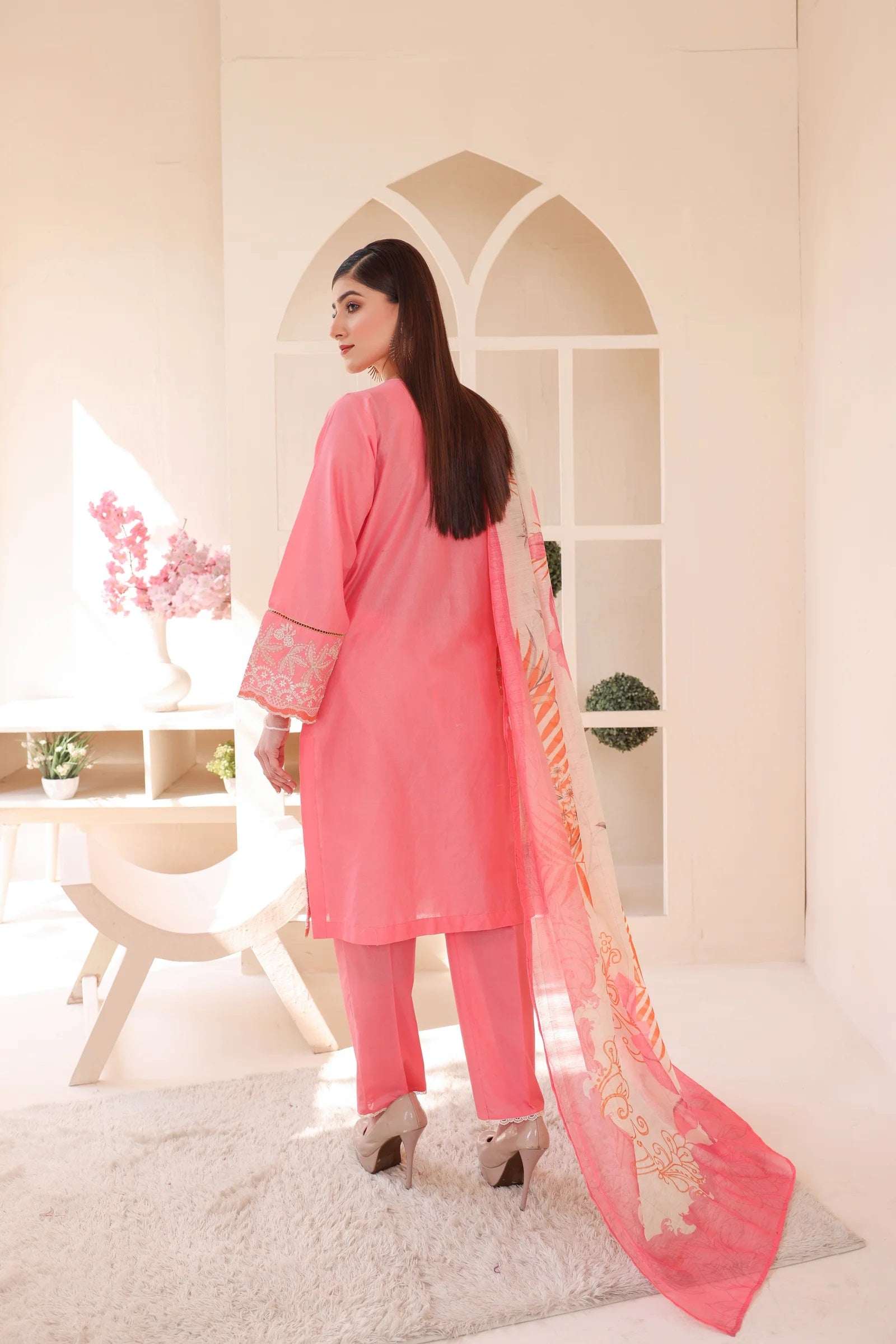 3 Piece – Embroidered Cotton Suit # 15