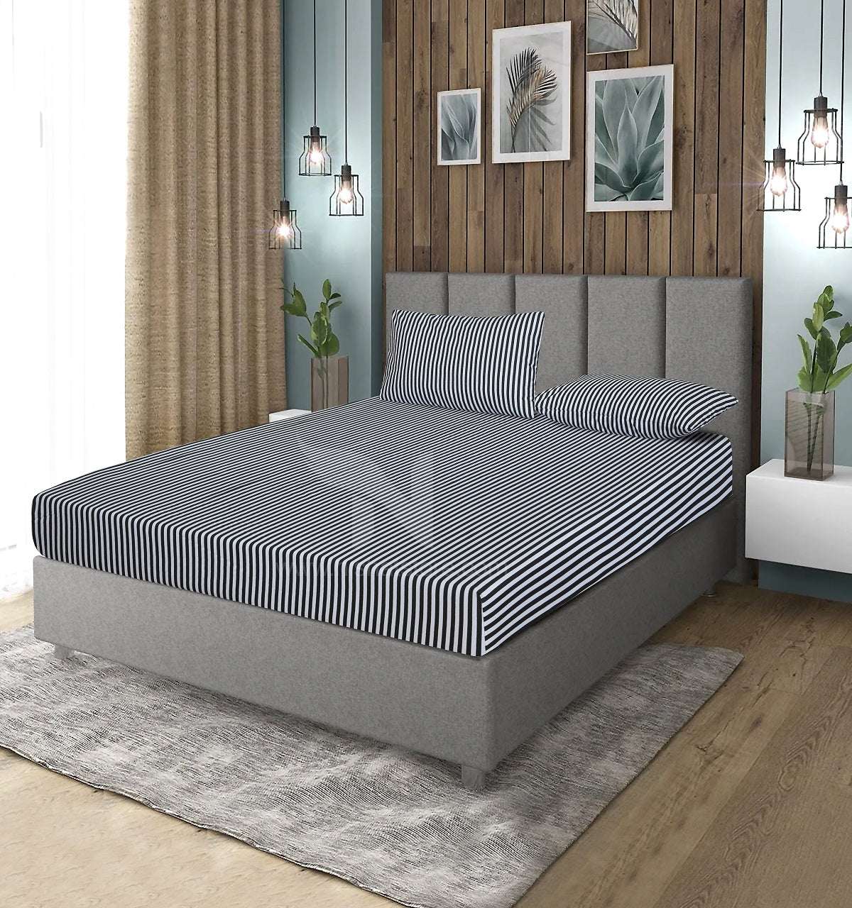 Fitted Double Bed Sheet DS# 356