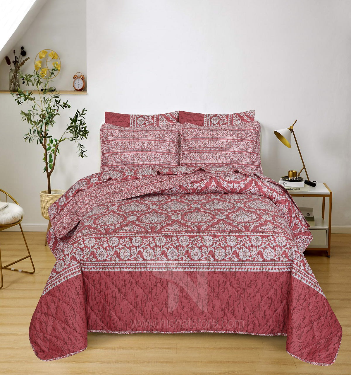 Quilted Comforter Set 6 Pcs Design 976