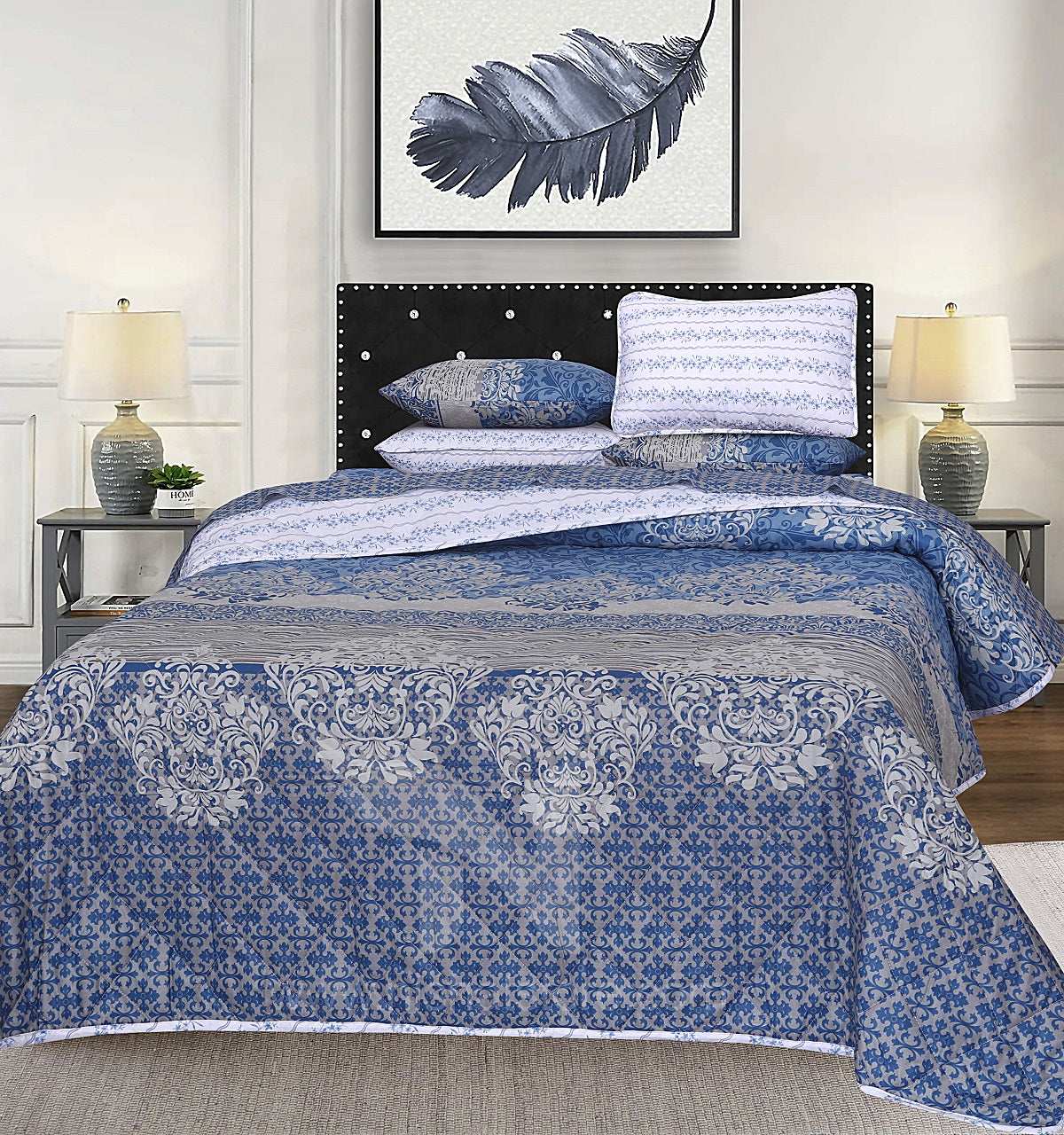 Quilted Comforter Set 6 Pcs Design 830