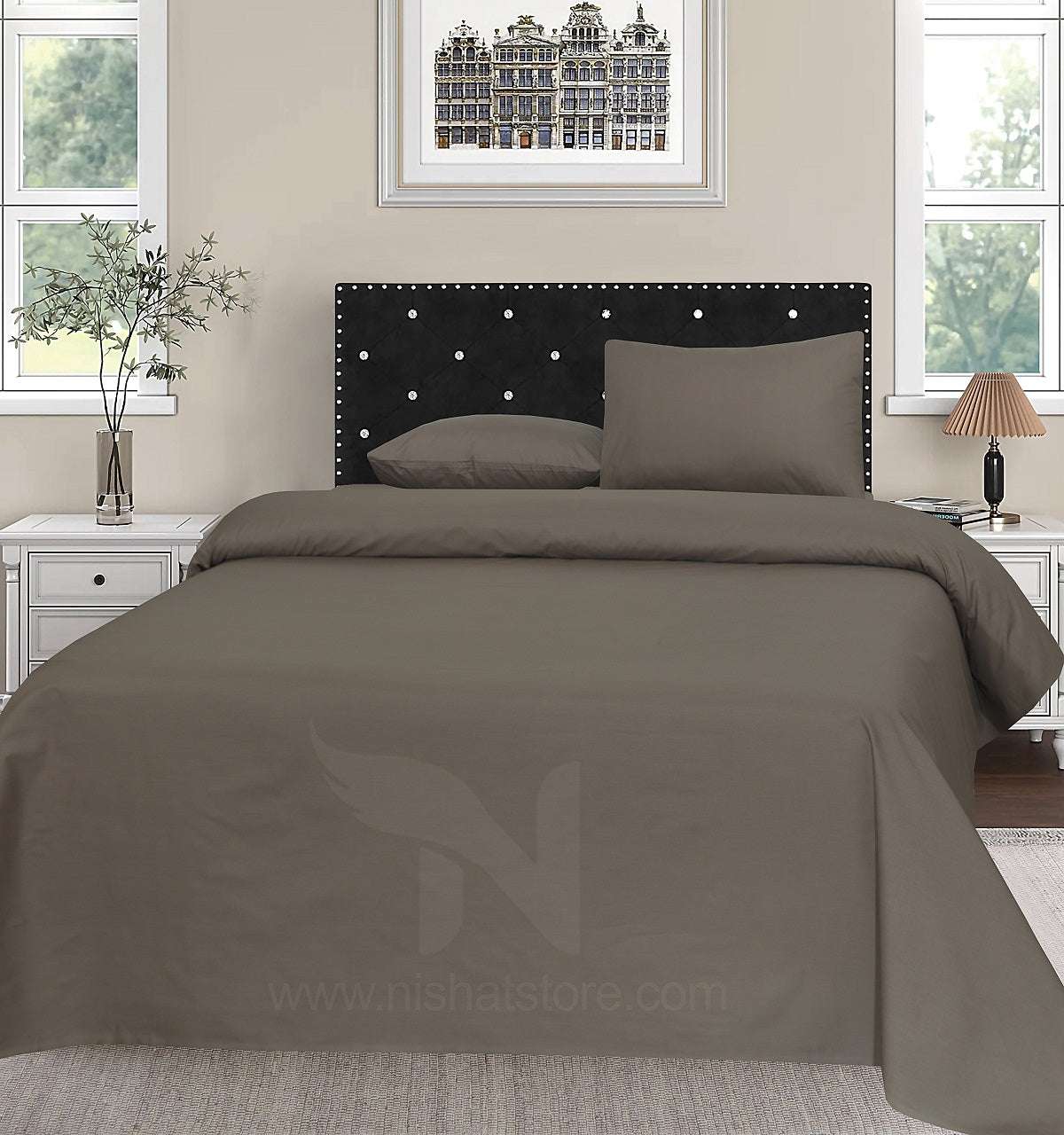 Plain Double Bed Sheet Design NC-C 150