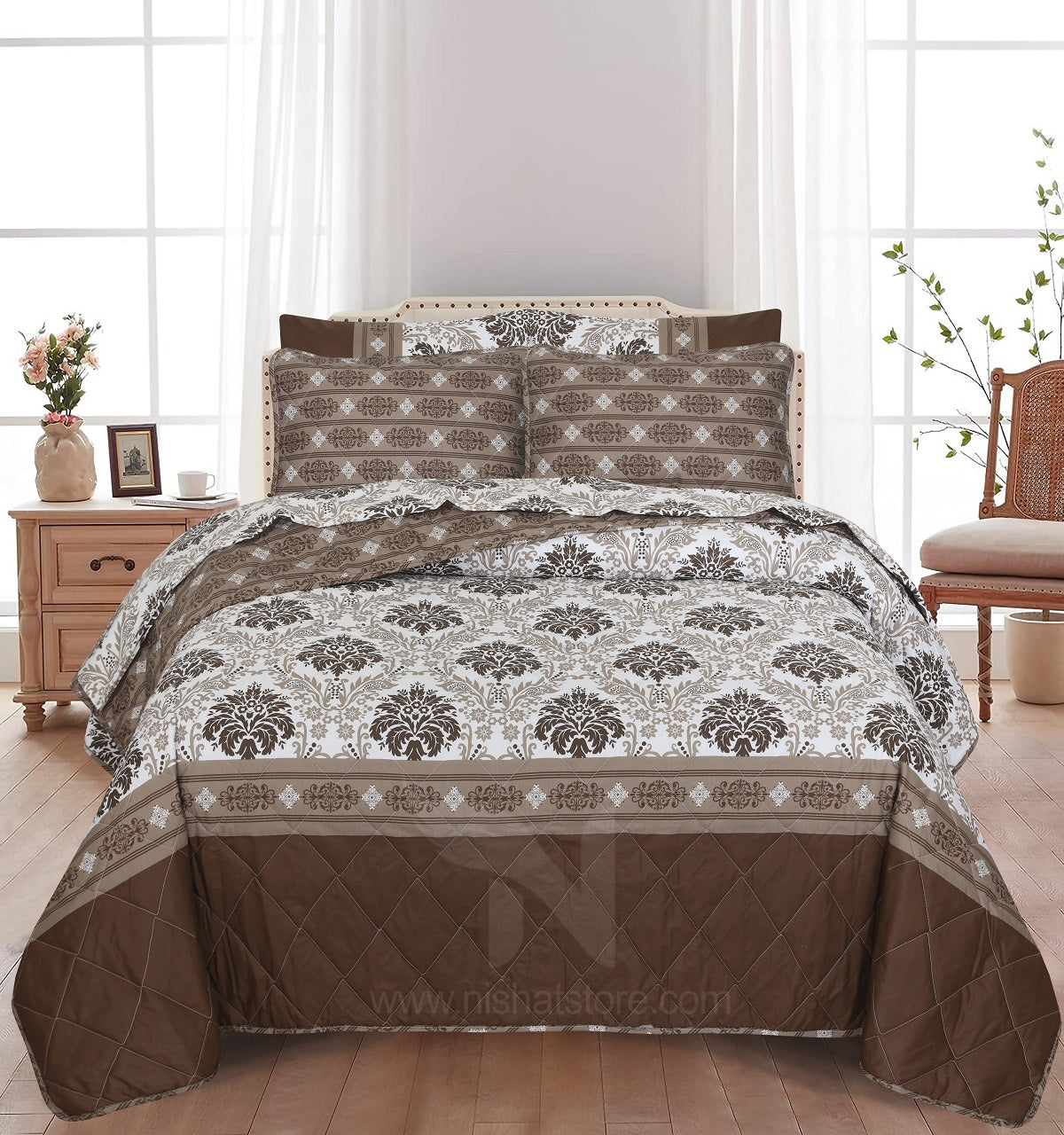 Quilted Comforter Set 6 Pcs Design 1000