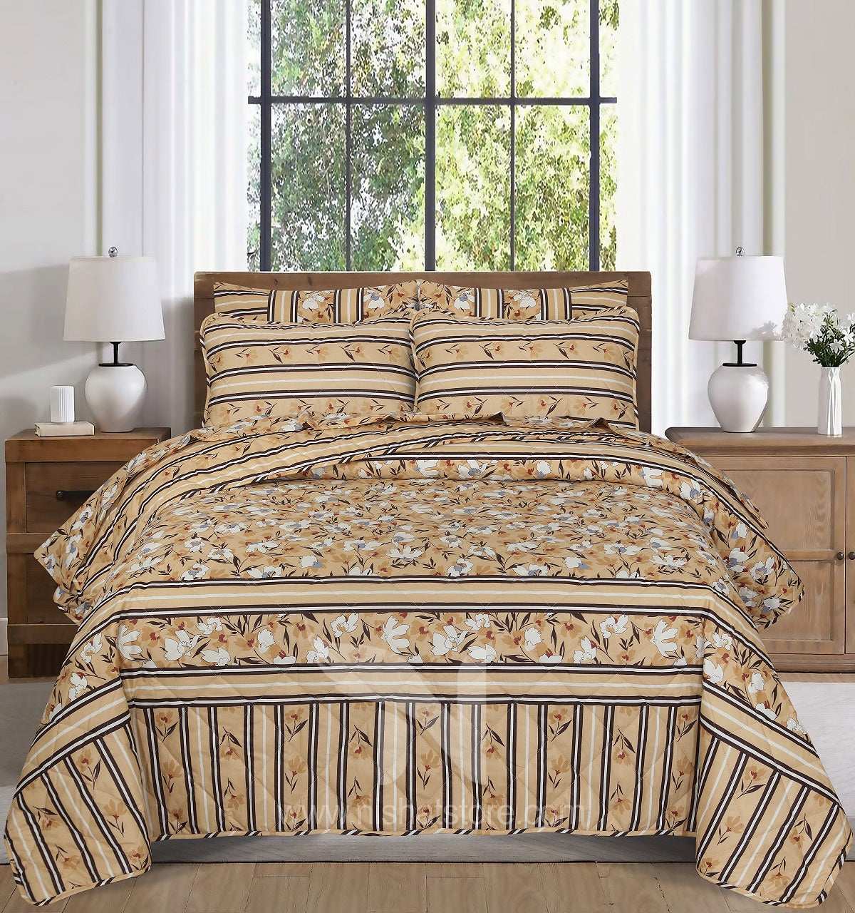 Quilted Comforter Set 6 Pcs Design 956