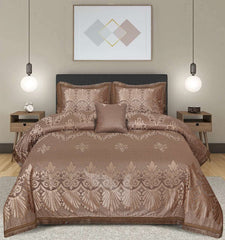 Palachi Velvet & Leather Bed Sheet Set – 4 Pcs Design Code 568