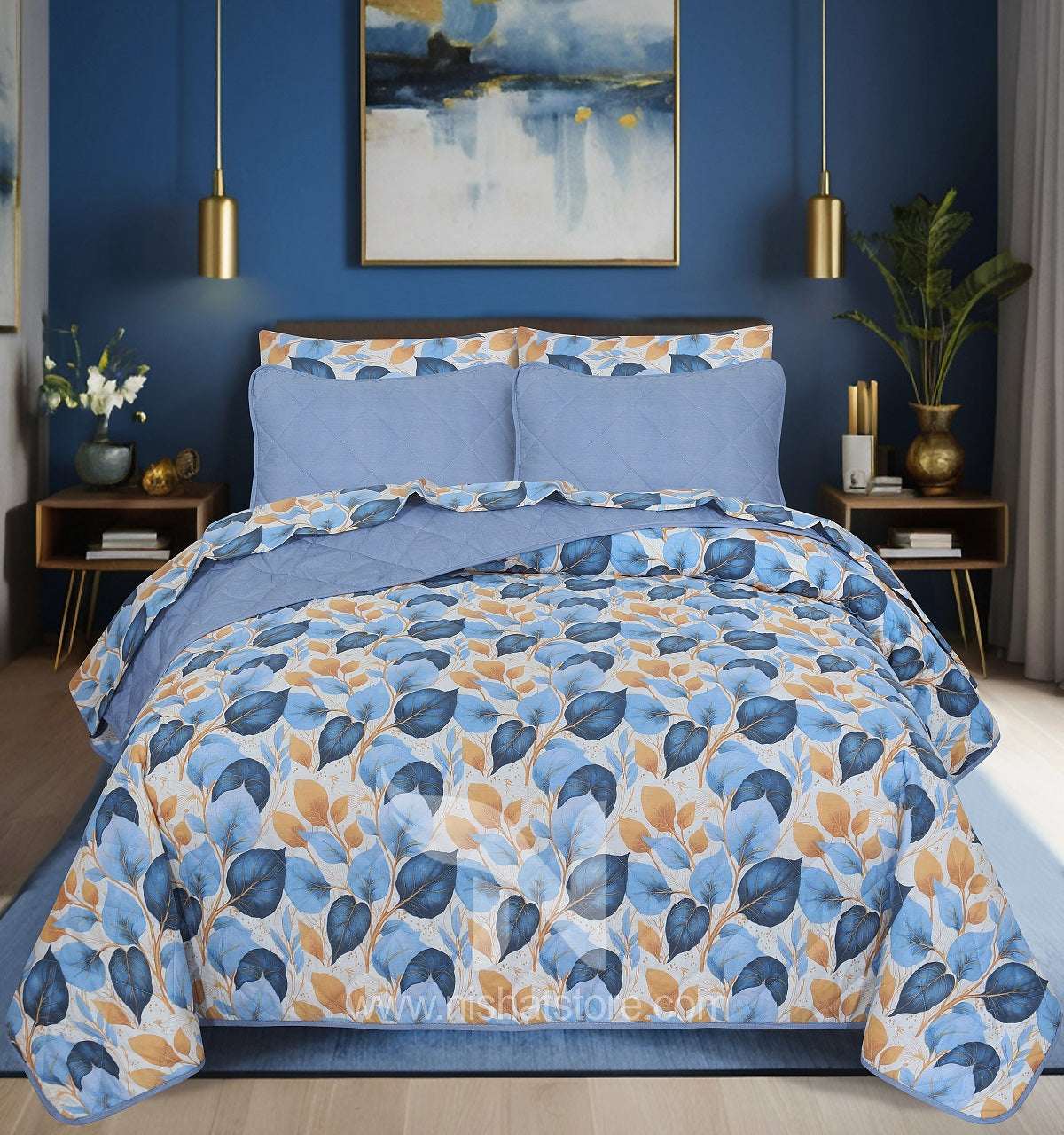 Quilted Comforter Set 6 Pcs Design 980