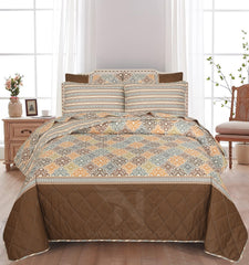 Quilted Comforter Set 6 Pcs Design 1001
