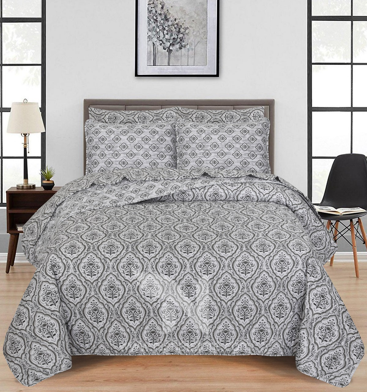Quilted Comforter Set 6 Pcs Design 1003