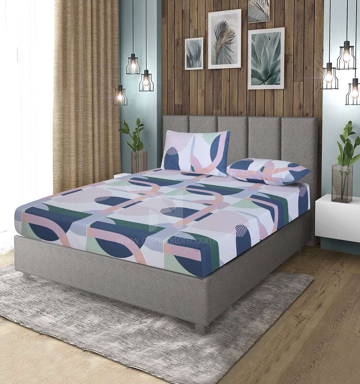 Fitted Double Bed Sheet DS# 365