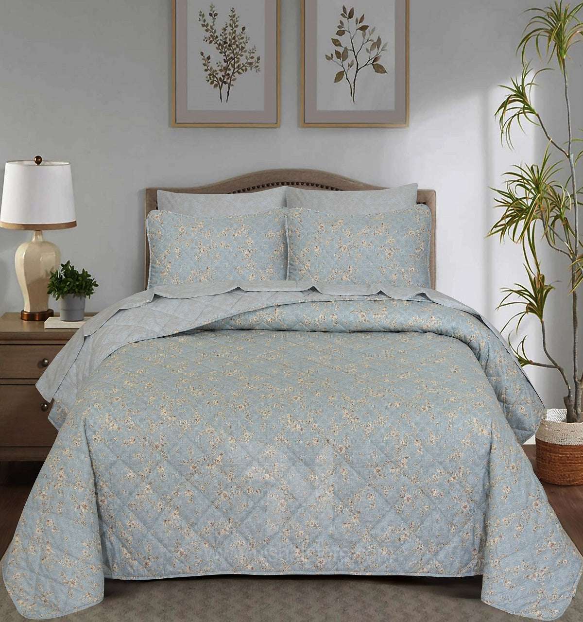Quilted Comforter Set 6 Pcs Design 974