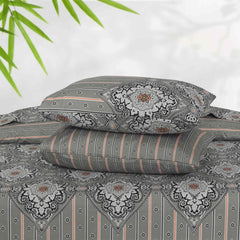 Floral Reversible Cotton Quilt Cover 6 Pcs Design #197