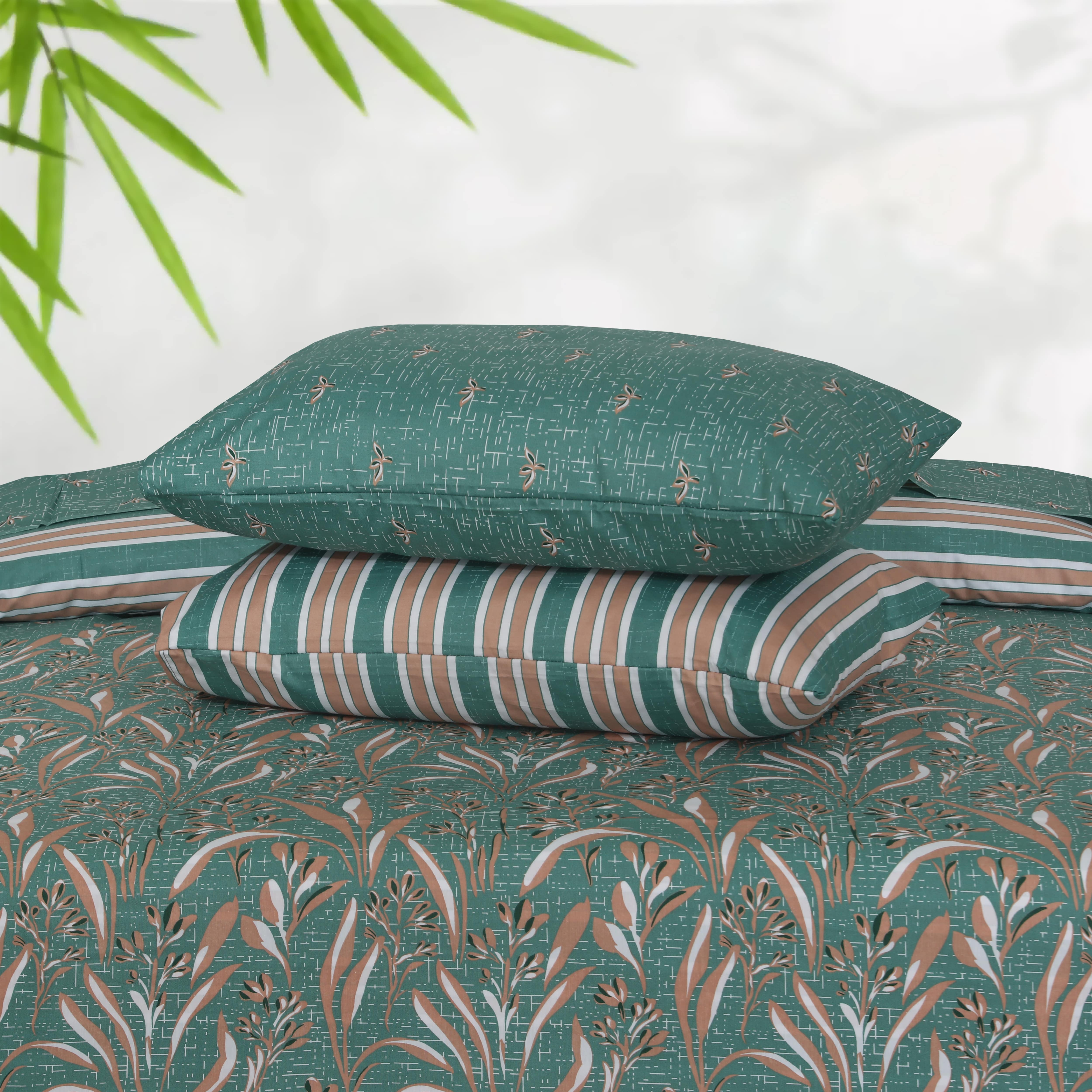 Floral Reversible Cotton Quilt Cover 6 Pcs Design #198