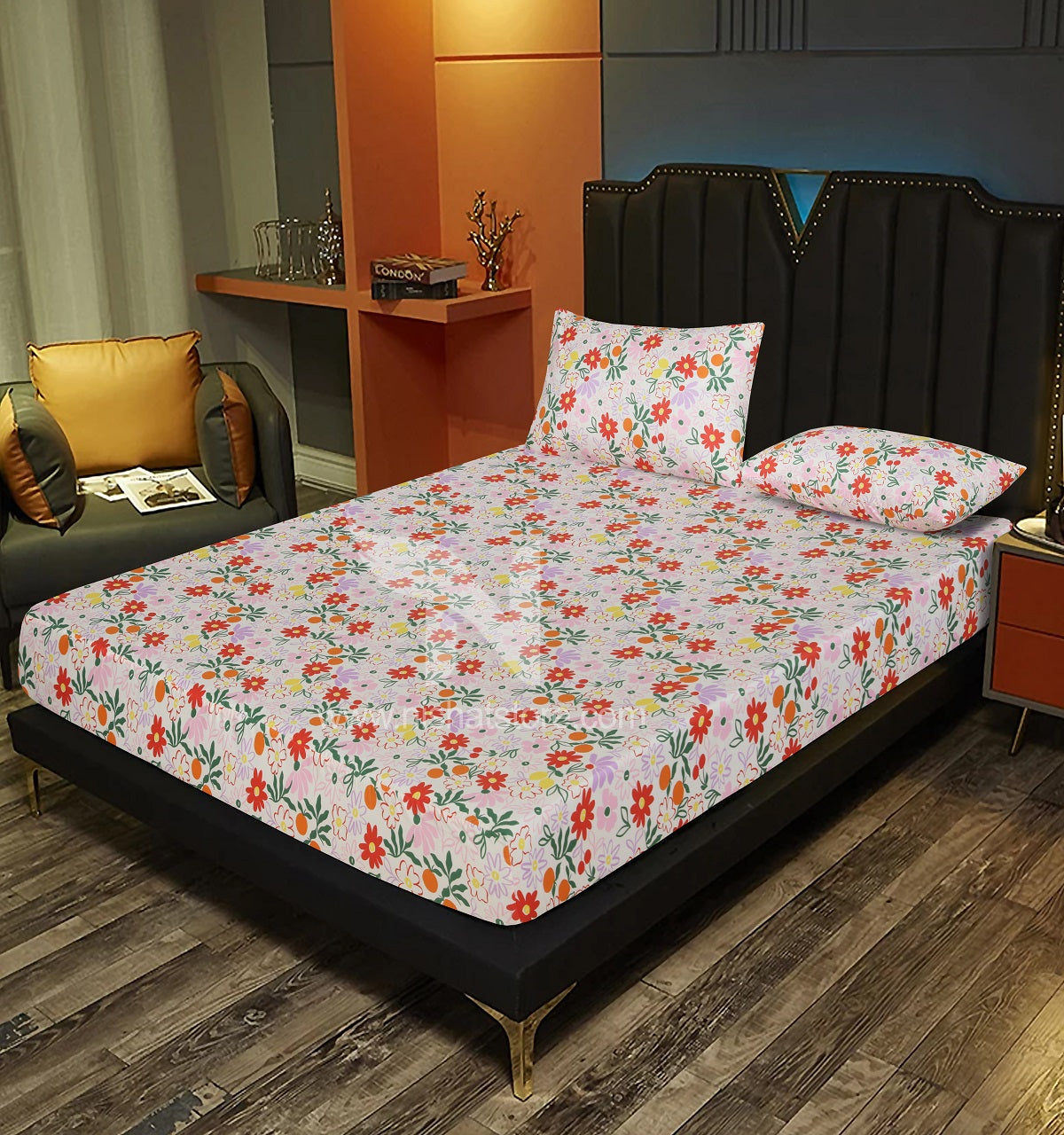 Fitted Double Bed Sheet DS# 305