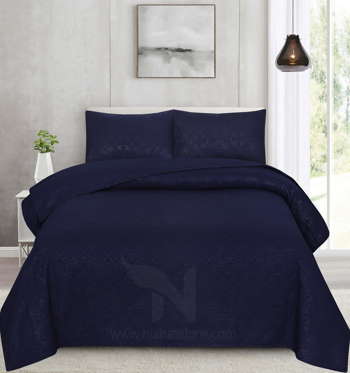 Ultrasonic Quilted Bedspread 3 PCS Design # 122