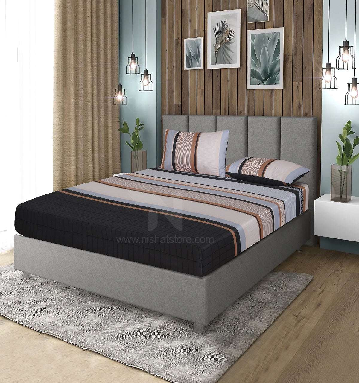 Fitted Double Bed Sheet DS# 371