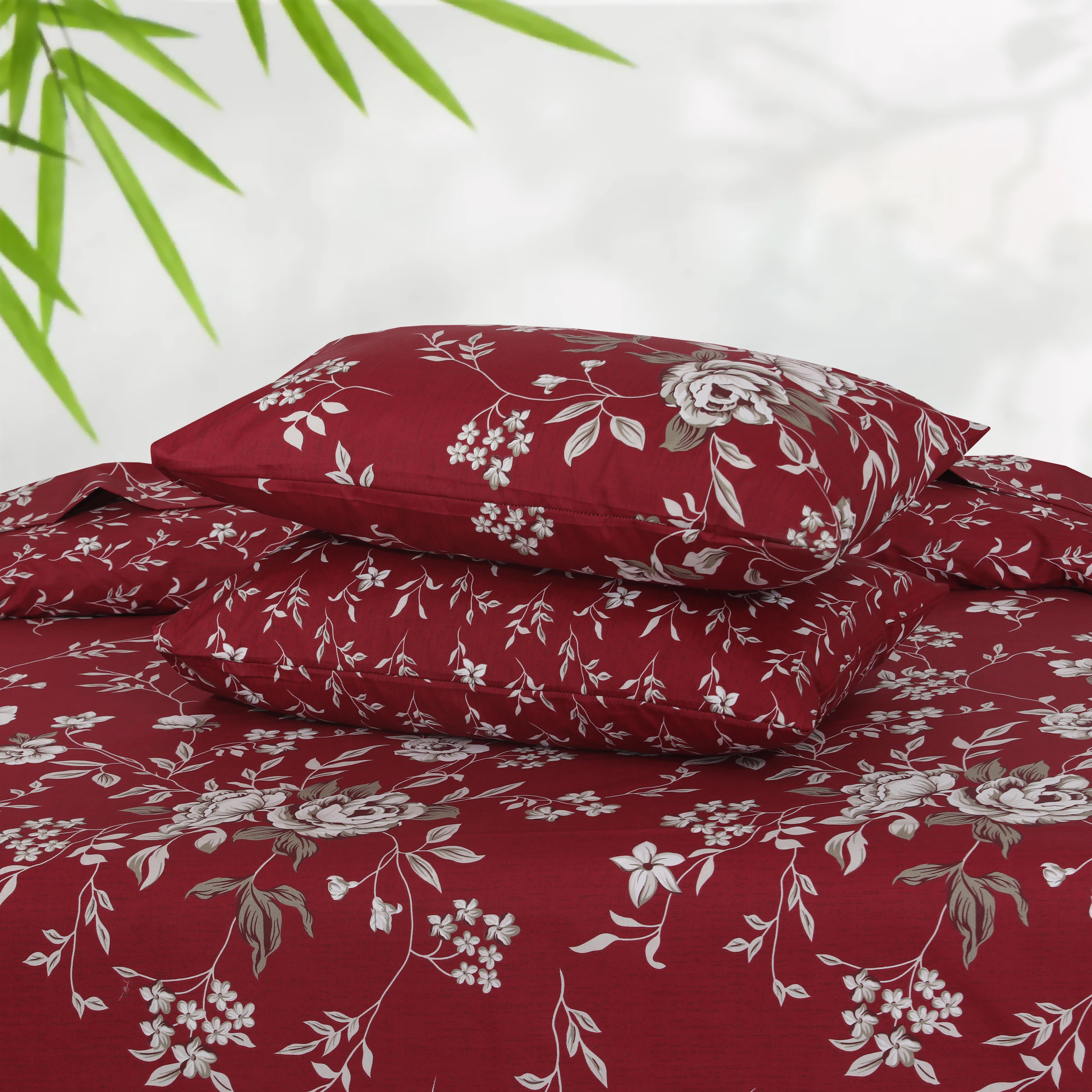 Floral Reversible Cotton Quilt Cover 6 Pcs Design #205