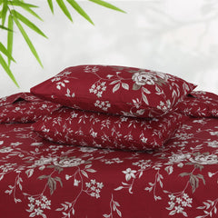 Floral Reversible Cotton Quilt Cover 6 Pcs Design #205