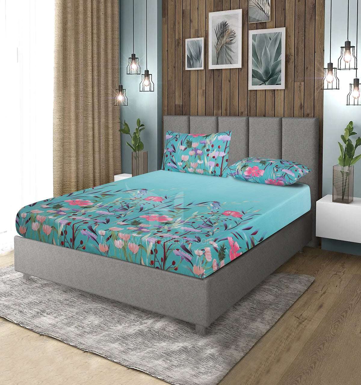 Fitted Double Bed Sheet DS# 361