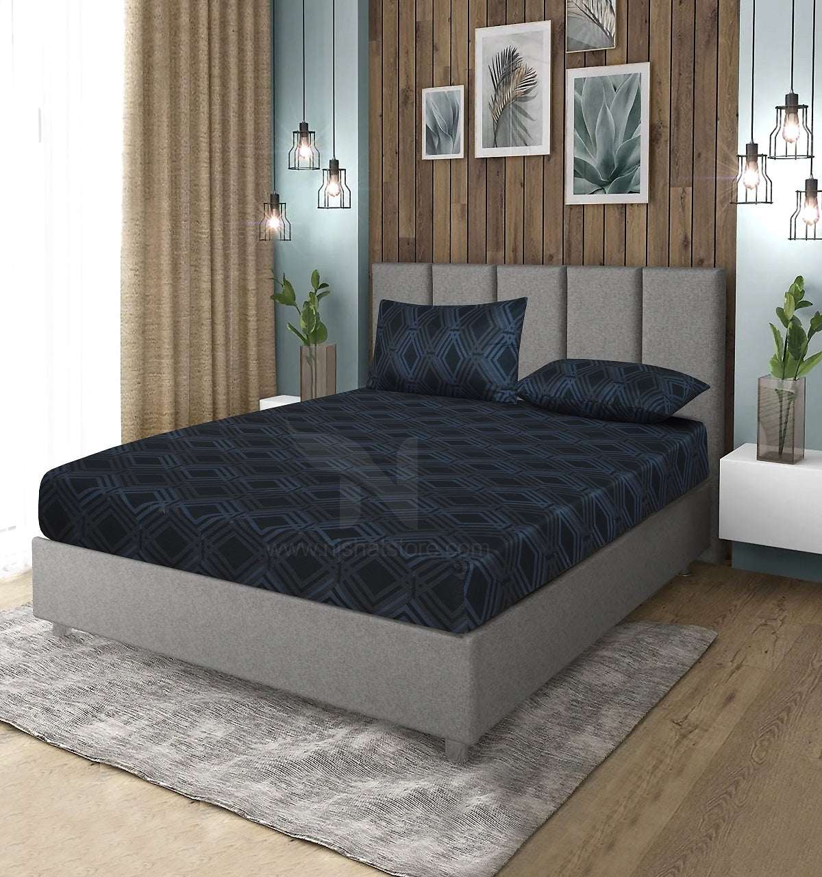 Fitted Double Bed Sheet DS# 372