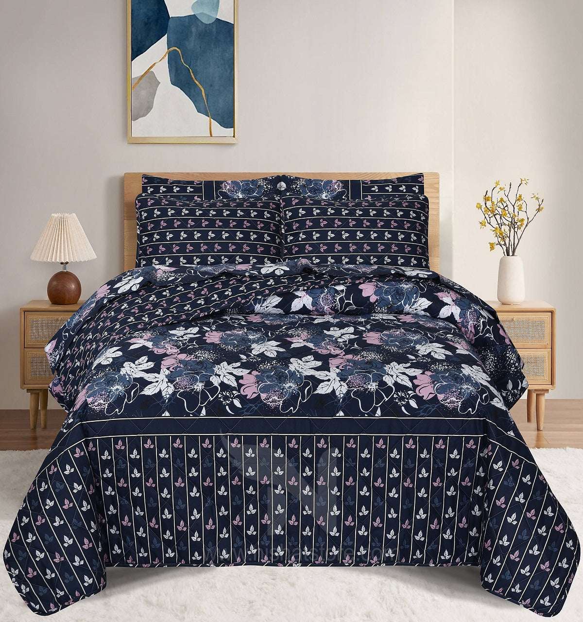 Quilted Comforter Set 6 Pcs Design 996