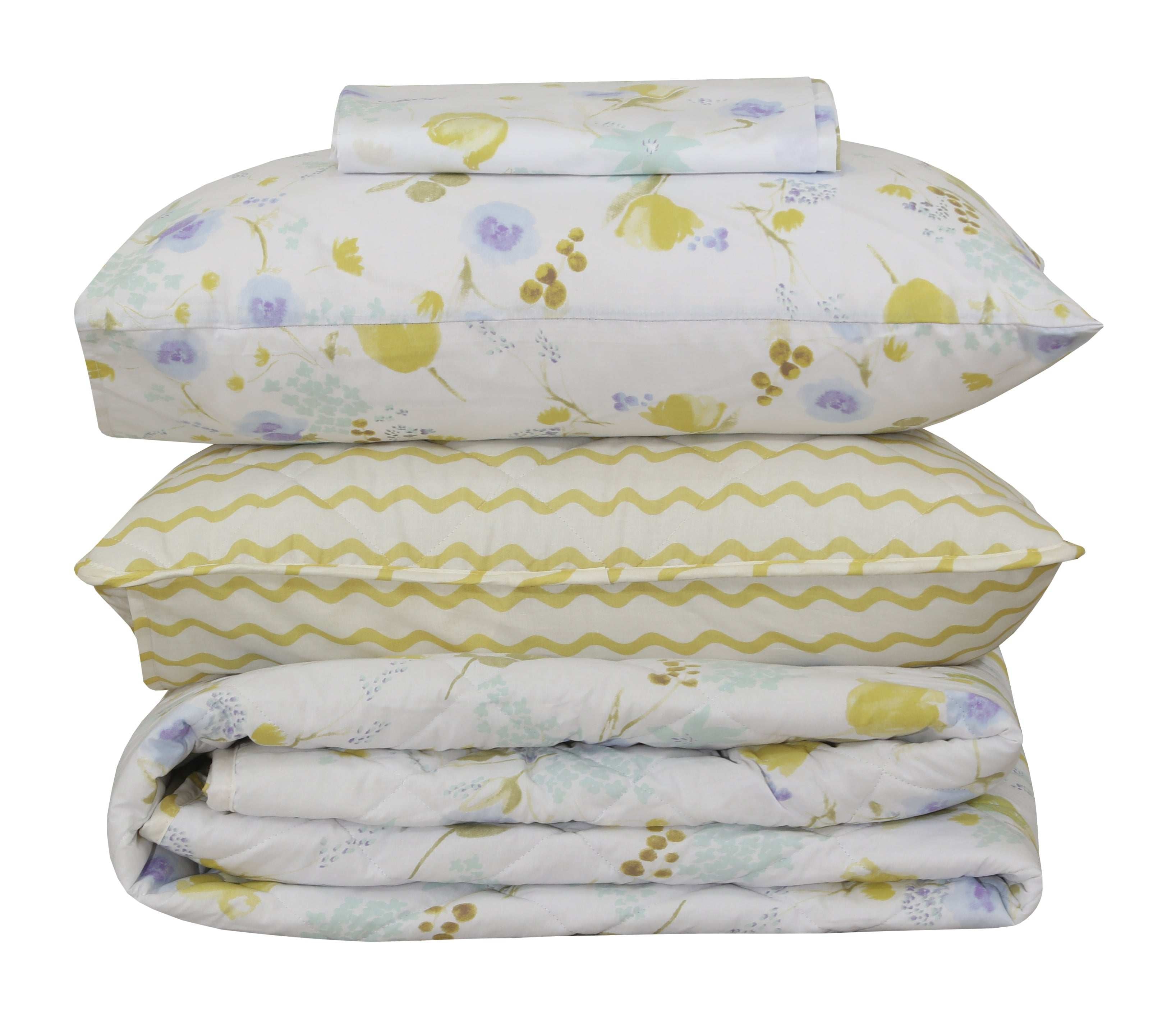 Quilted Comforter Set 6 Pcs Design 908