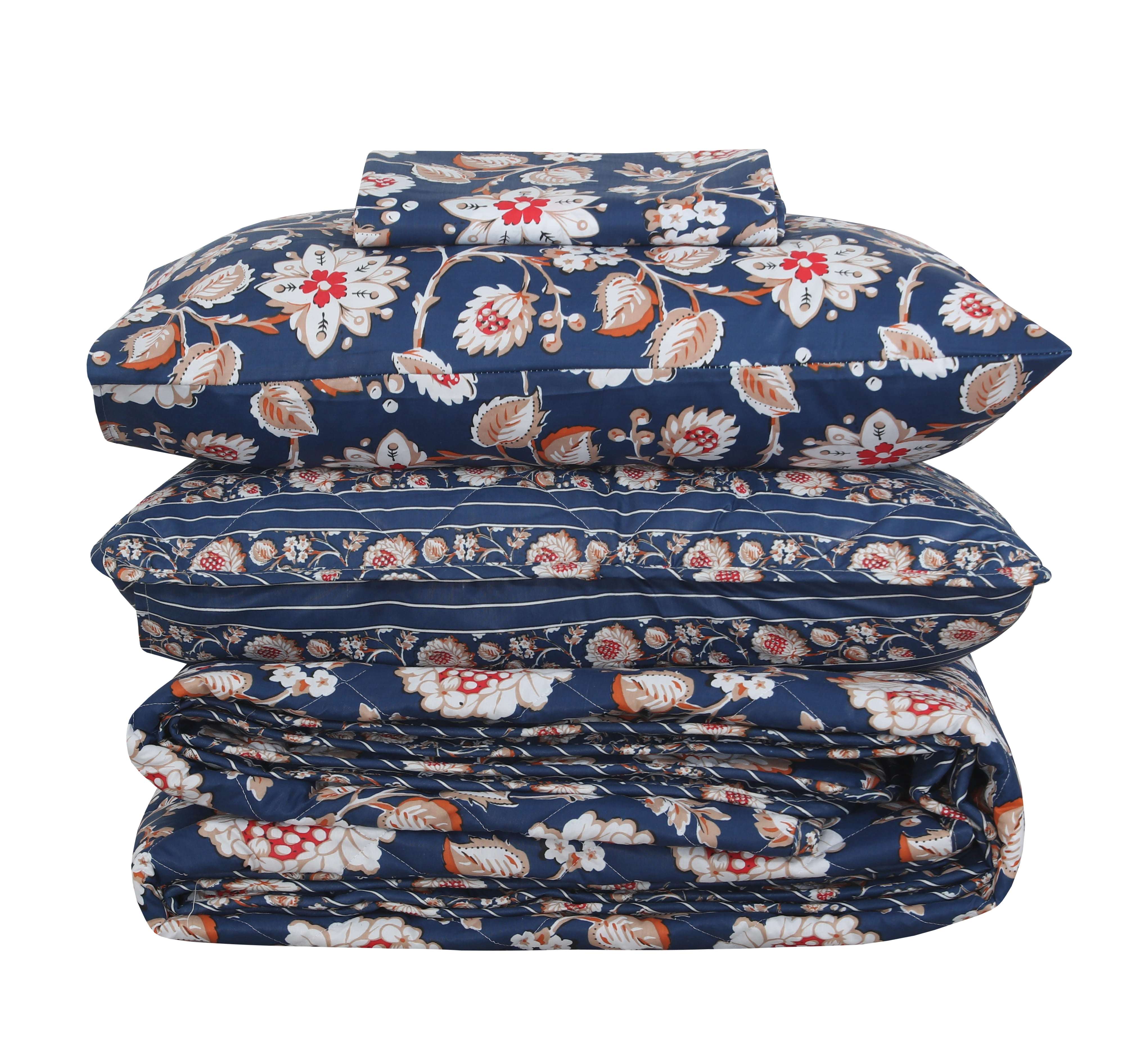 Quilted Comforter Set 6 Pcs Design 981