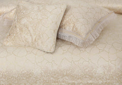 Texture Embossed Heavy Velvet Bed Sheet Set 4 Pcs Design #560