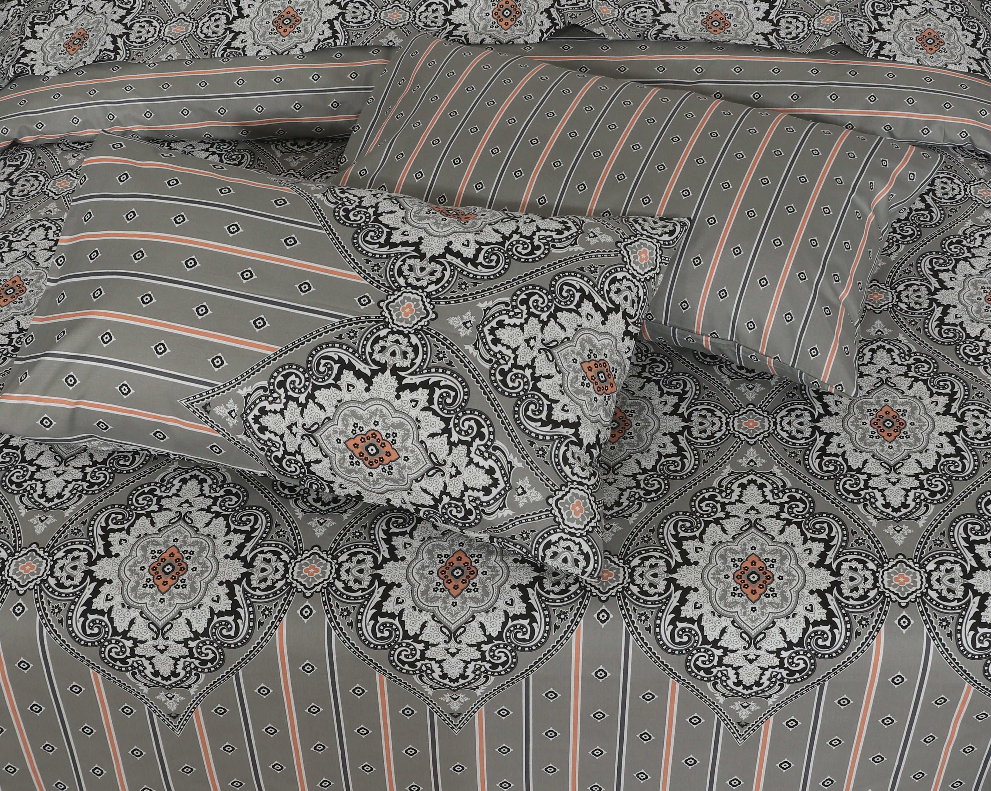 Floral Reversible Cotton Quilt Cover 6 Pcs Design #197