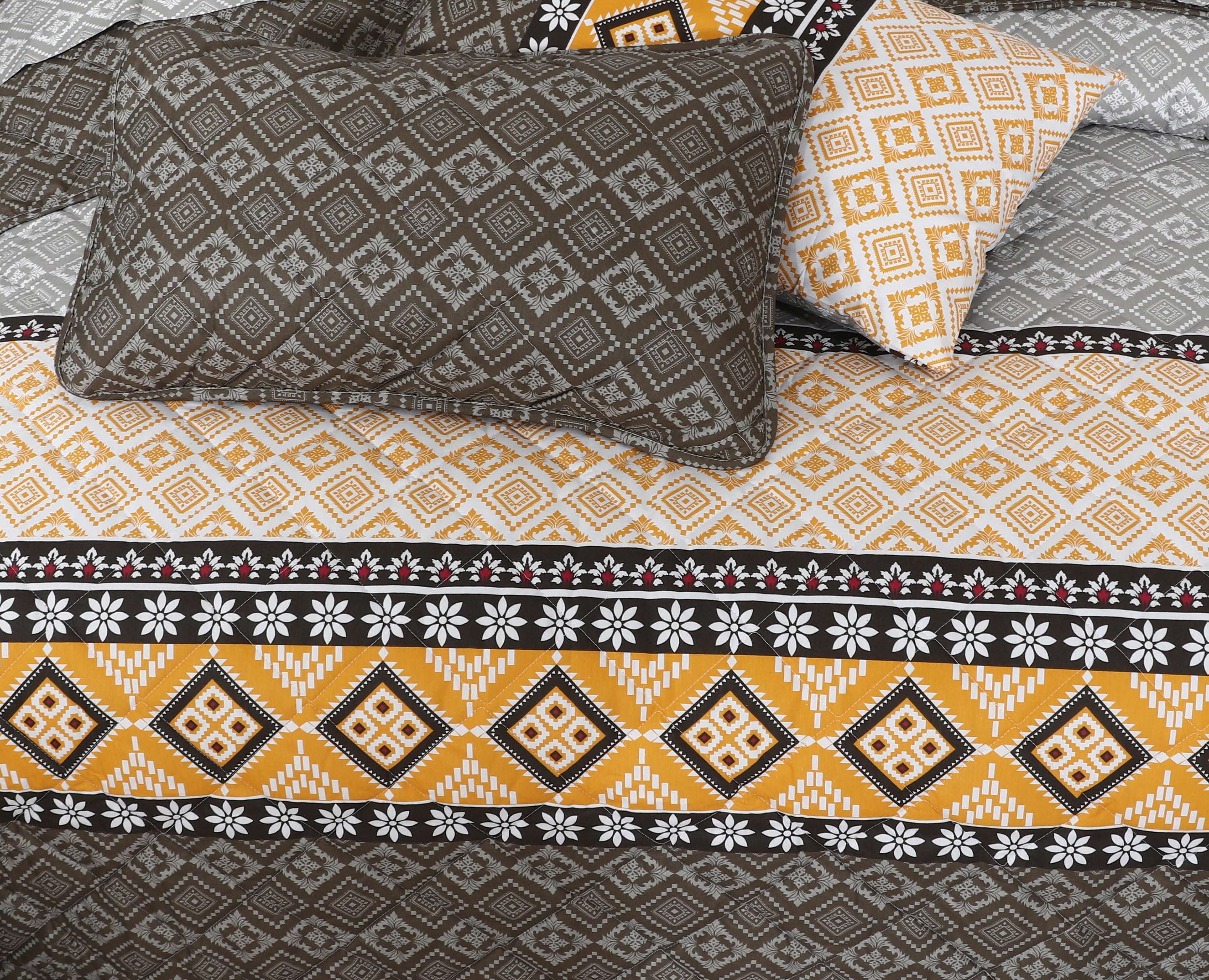 Quilted Comforter Set 6 Pcs Design 999
