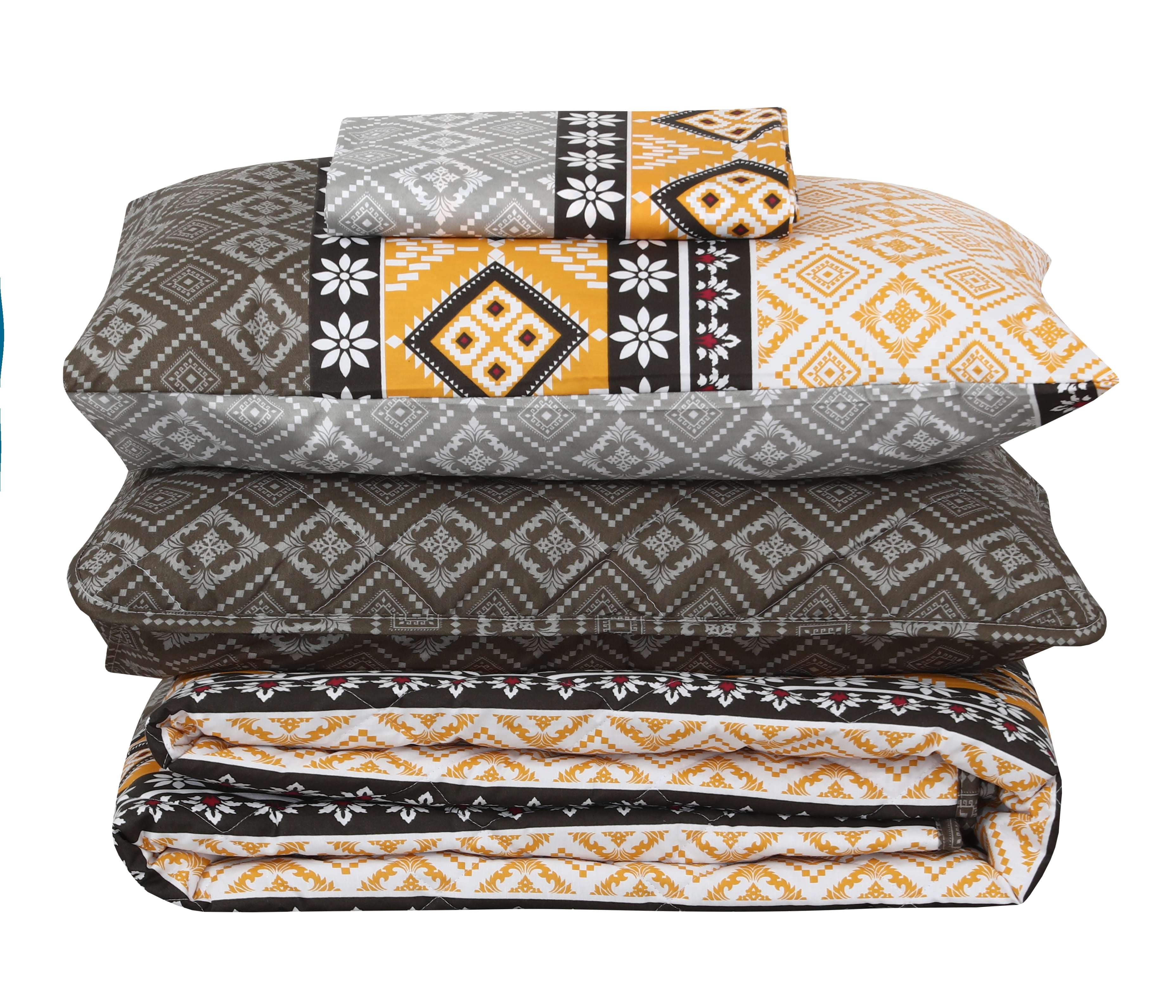 Quilted Comforter Set 6 Pcs Design 999