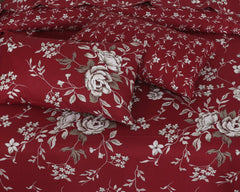 Floral Reversible Cotton Quilt Cover 6 Pcs Design #205