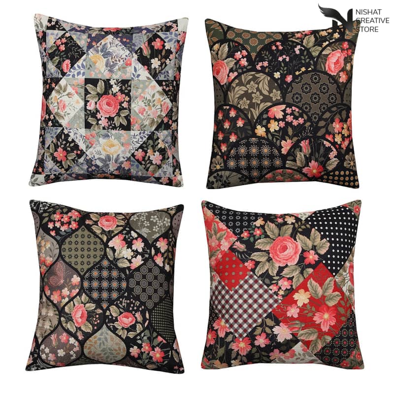 4 PCs Digital Printed Cushions Ds Cover #234 - Nishat Creative Store