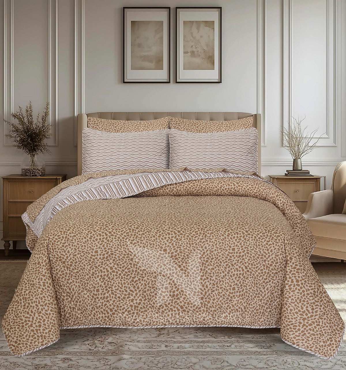 Quilted Comforter Set 6 Pcs Design 920