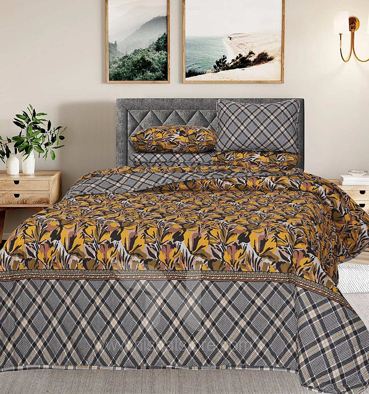 Quilted Comforter Set 6 Pcs Design 947