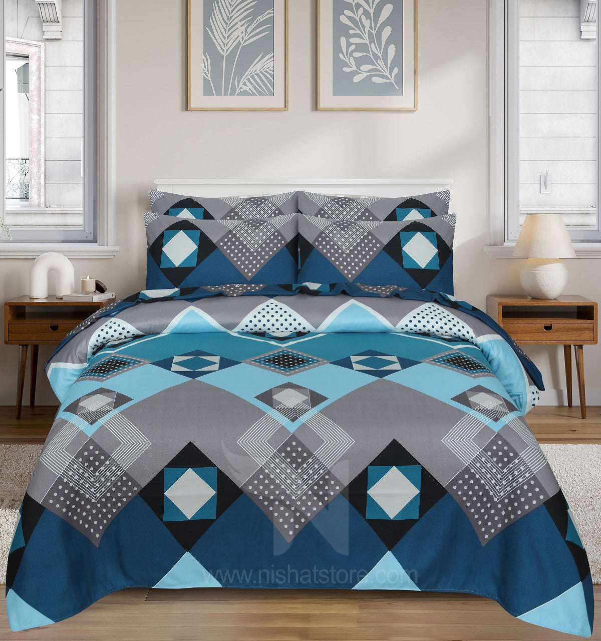 Floral  Quilt Cover 6 Pcs Design #219