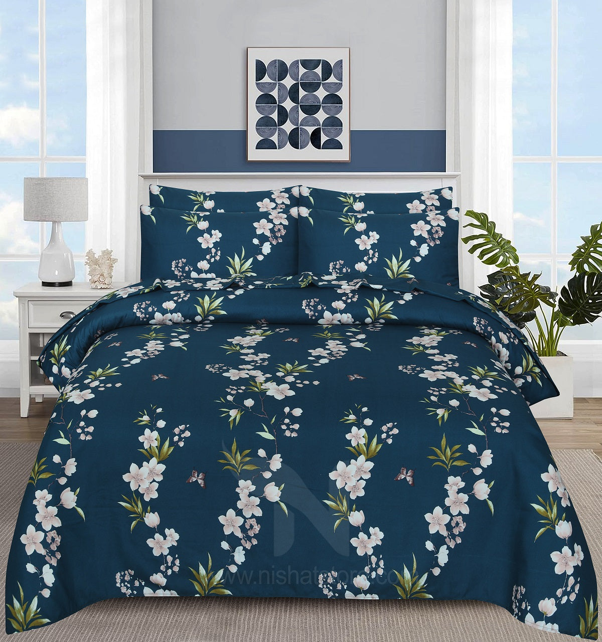 Floral  Quilt Cover 6 Pcs Design #224