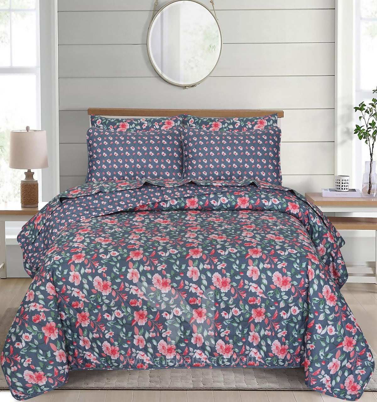 Quilted Comforter Set 6 Pcs Design 957