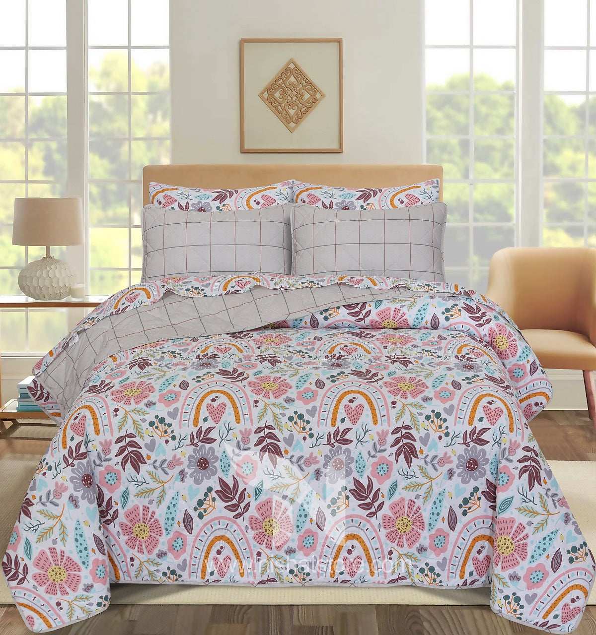 Quilted Comforter Set 6 Pcs Design 938