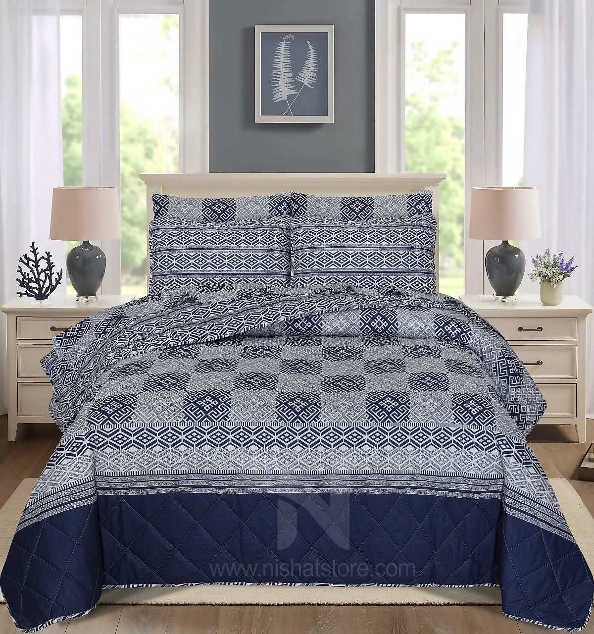 Quilted Comforter Set 6 Pcs Design 932