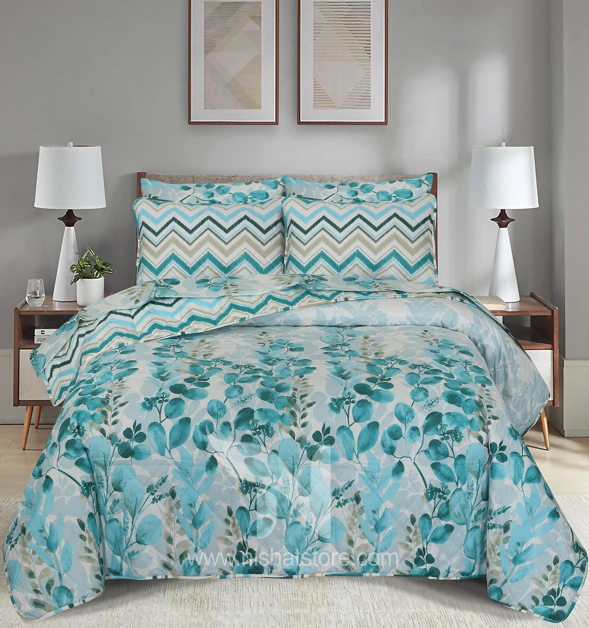 Quilted Comforter Set 6 Pcs Design 961