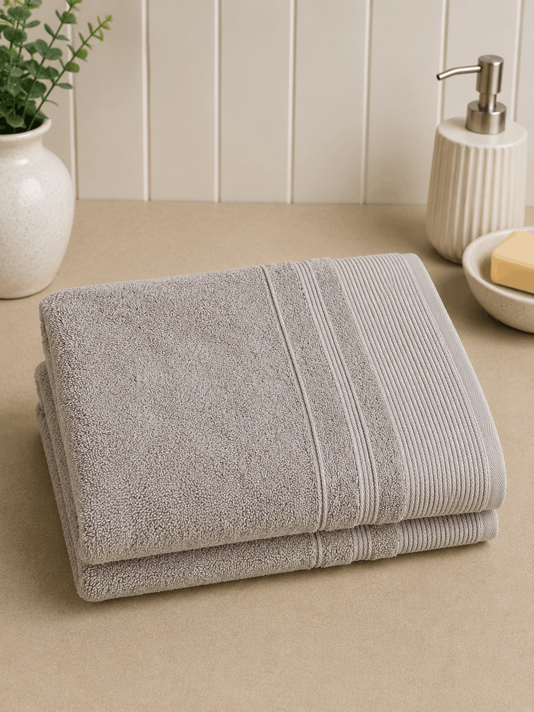 Cotton Ribed Bath Towel