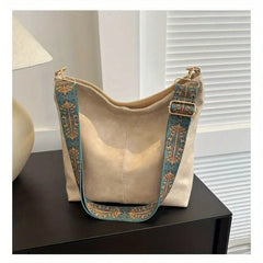 Women'S Shoulder Bag, Vintage Wide Strap Crossbody