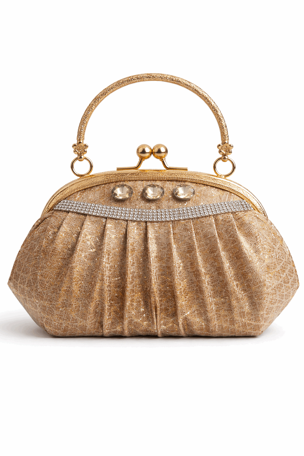 Elegant Champagne Gold Clutch