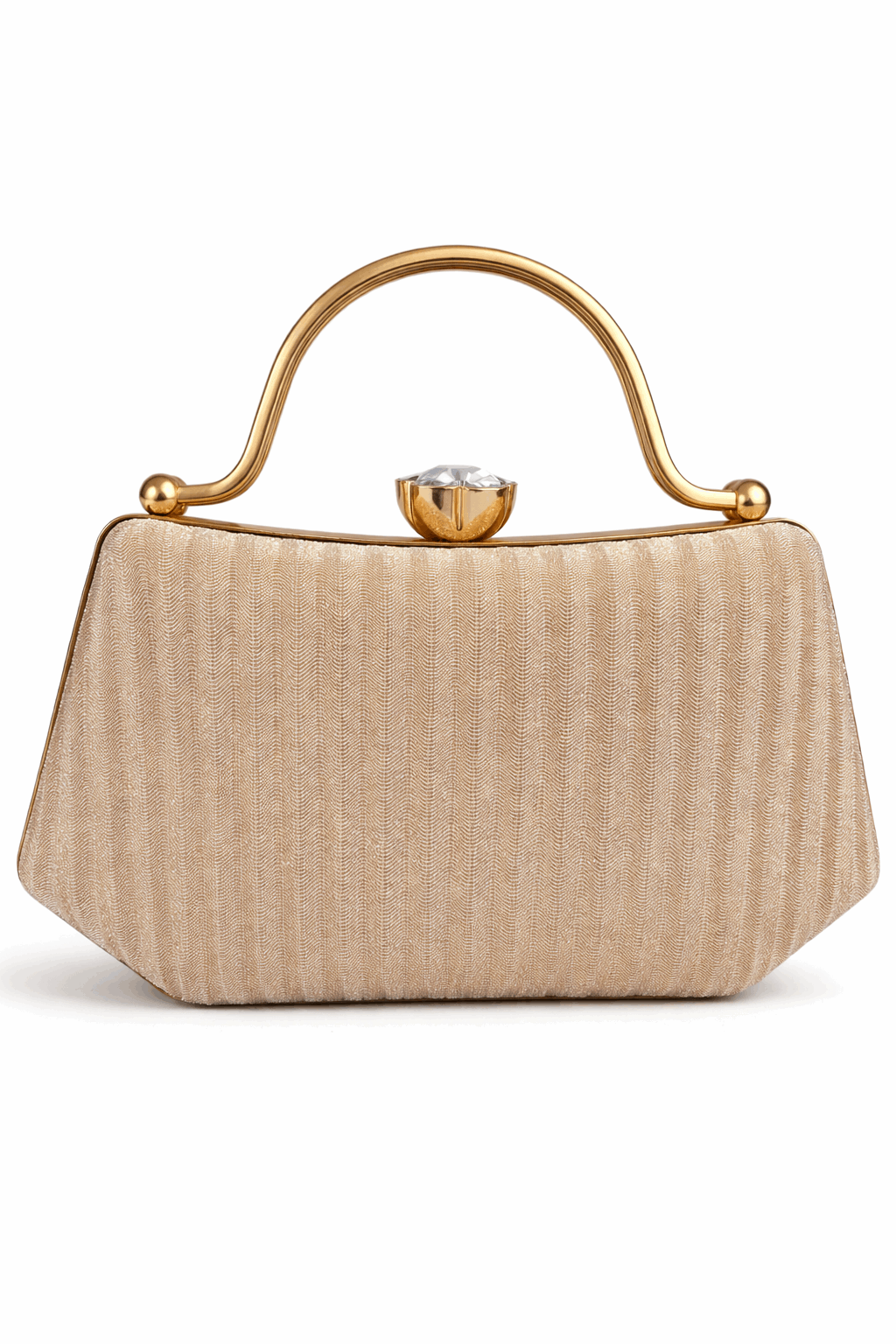 Champagne Gold Crystal Gala Clutch