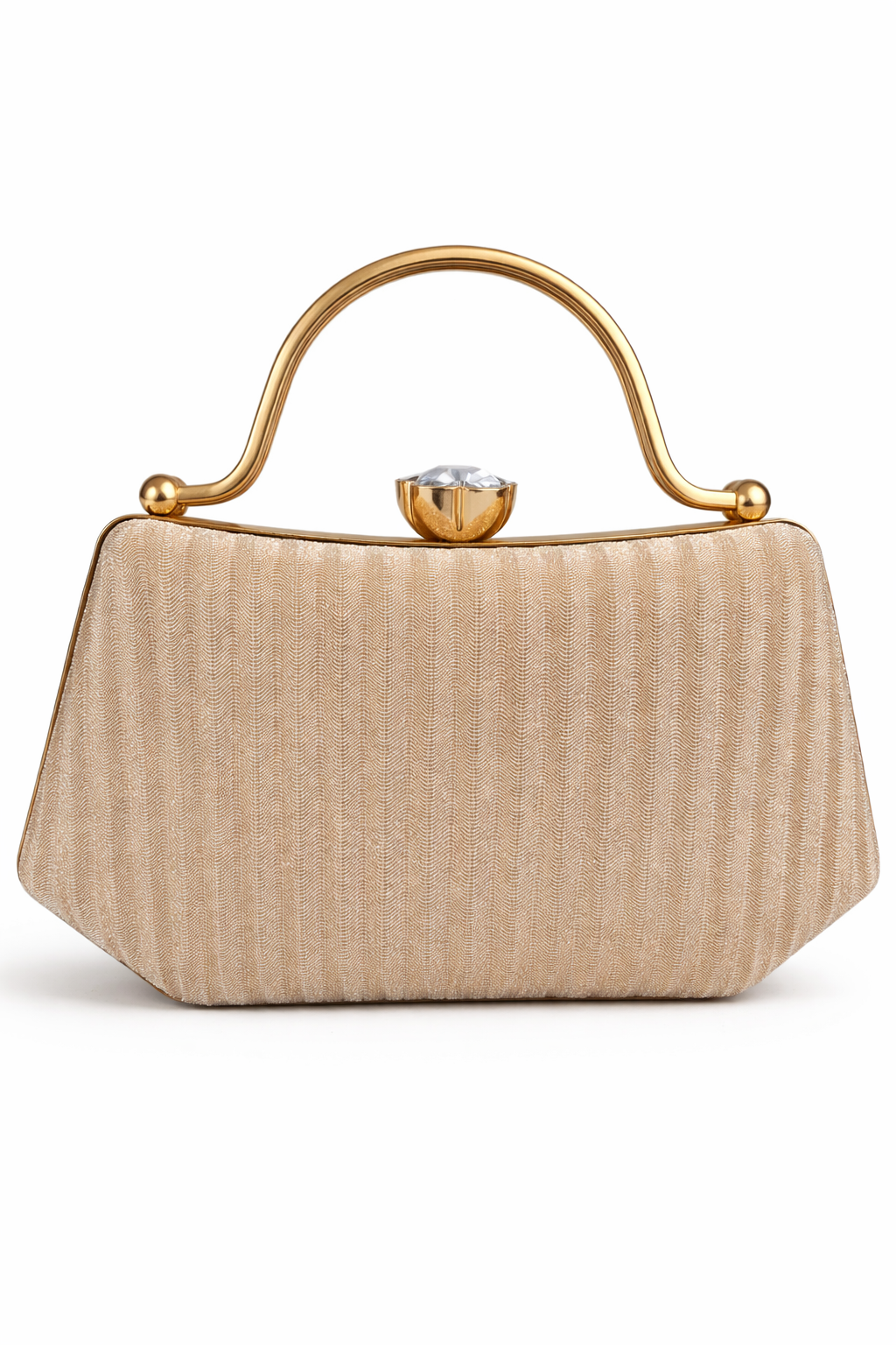 Champagne Gold Crystal Gala Clutch