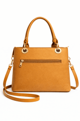 Montana West Vegan Leather Multi-Tone Handbag Mustard