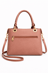 Montana West Vegan Leather Multi-Tone Handbag Pink