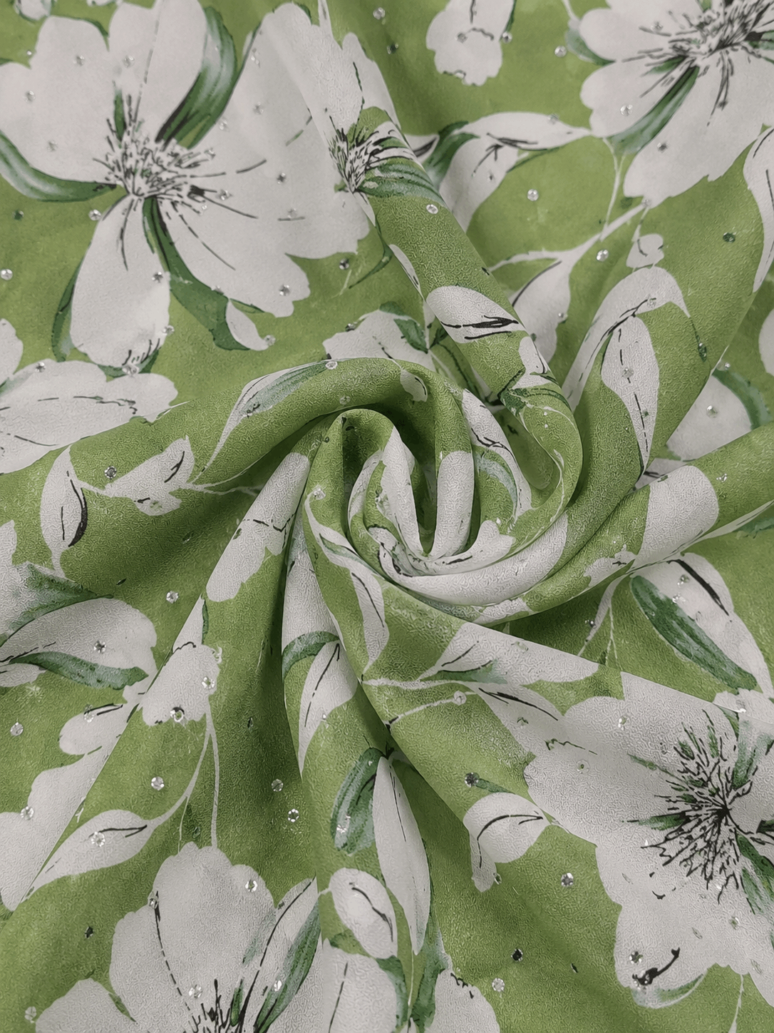 Green Floral Printed Shirt