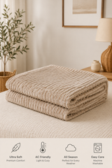 Fluffy Stripe Ac Blanket Double NCS# 206