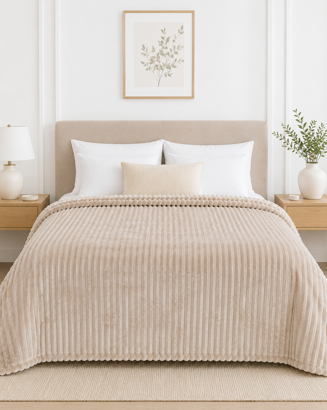 Fluffy Stripe Ac Blanket Double NCS# 206